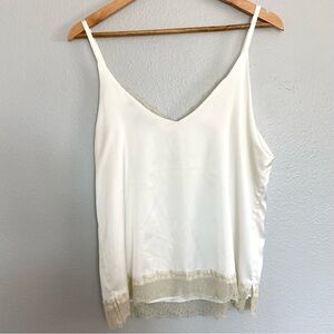 WHITE HOUSE BLACK MARKET ivory lace cami sleeveless tank top